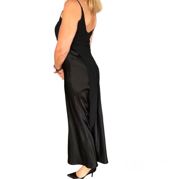 Mark Edwards Evening Gown skinny straps Aline almost floor length satiny size 8 - Picture 6 of 7